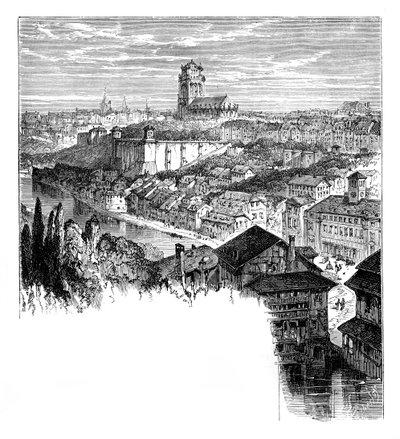 Utsikt i Bern, Schweiz, c1888 av Unbekannt