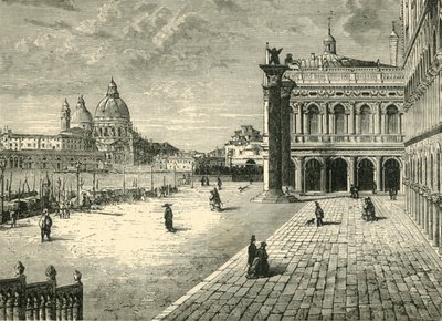 Utsikt i Venedig: Molo, 1890. av Unbekannt