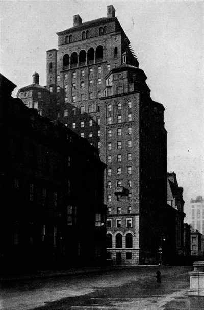 Utsikt söderut på Madison Avenue i Fraternity Clubs Building, New York City, 1924 av Unbekannt