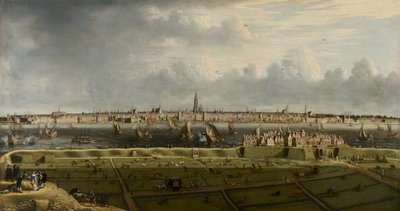 Utsikt över Antwerpen från det flamländska huvudet, 1658. av Unbekannt