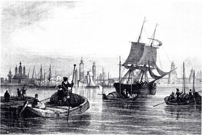 Utsikt över Archangelsk, 1835 av Unbekannt
