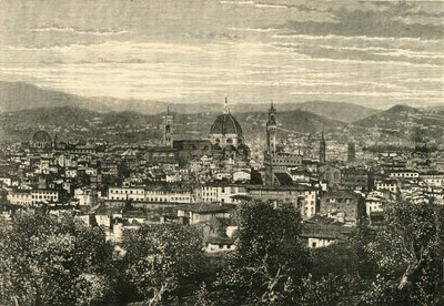 Utsikt över Florens från Belvedere, 1890. av Unbekannt