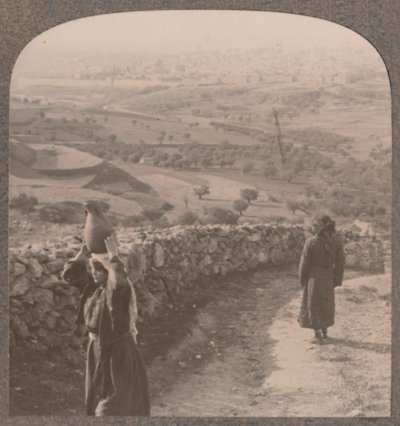 Utsikt över Jerusalem från Peters House, c1900 av Unbekannt