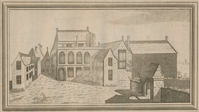 Utsikt över Minster Lovel Priory i County of Oxford, 1784 av Unbekannt