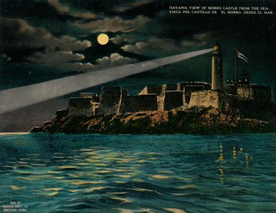 Utsikt över Morro Castle från havet, Havanna, Kuba, c1920 av Unbekannt