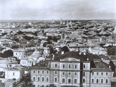 Utsikt över Moskva från Ivan den store klocktornet, Ryssland, 1884 av Unbekannt