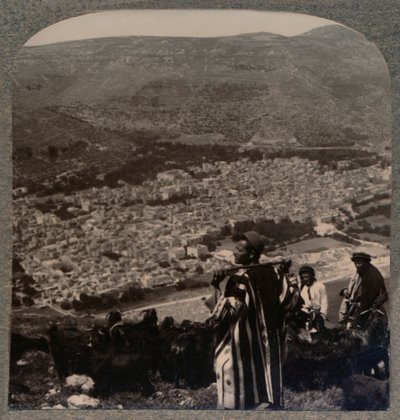 Utsikt över Nablus, c1900 av Unbekannt