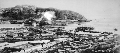 Utsikt över Port Arthur, Manchuriet, 1904. av Unbekannt