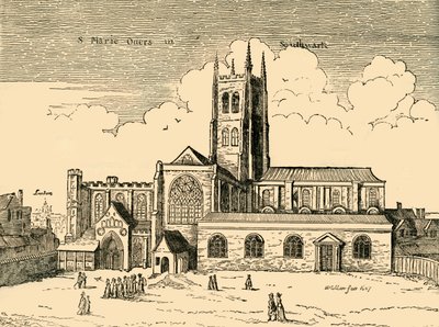 Utsikt över St. Mary Overy, c1878. av Unbekannt