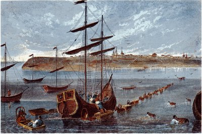 Utsikt över Taganrog, ca. 1840 av Unbekannt