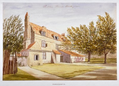 Utsikt över en pub, Brook Green, Hammersmith, London, c1820 av Unbekannt