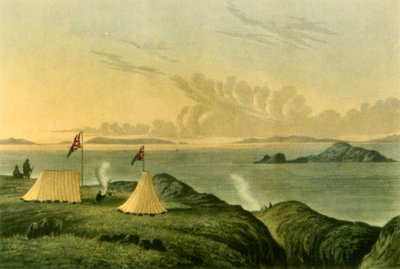 "Utsikt över Ishavet från mynningen av Copper Mine River, midnatt, juli 1821", 1946. av Unbekannt