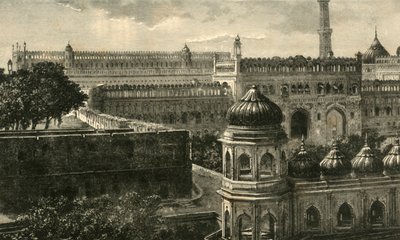 Utsikt över den stora Imambara, Lucknow, 1890. av Unbekannt