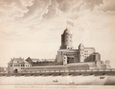 Utsikt över Viborgs slott, ca. 1840 av Unbekannt