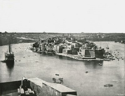 Utsikt över hamnen, Valletta, Malta, 1895. av Unbekannt