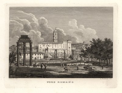 Utsikt över ruinerna av Forum Romanum, Foro Romano av Unbekannt