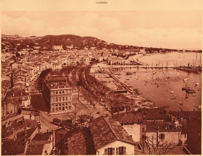 Utsikt från Mont Chevalier, Cannes, 1930. av Unbekannt