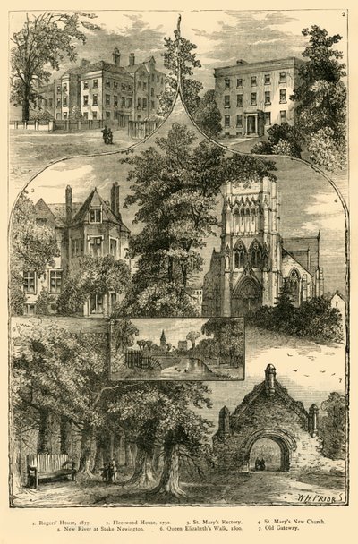 Utsikt i Stoke Newington, c1876. av Unbekannt