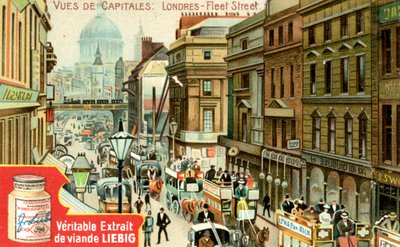 Utsikt över huvudstäder: Fleet Street, London, c1900 av Unbekannt