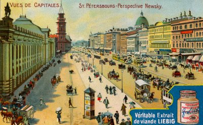 Utsikt över huvudstäder: Nevsky Prospect, St Petersburg, c1900 av Unbekannt