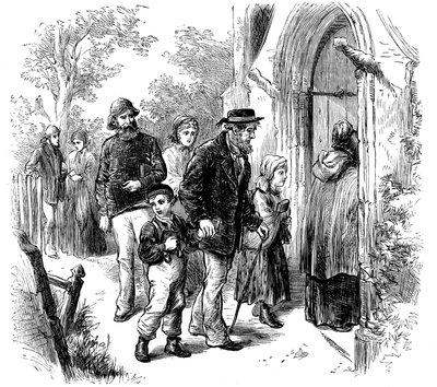 Bybor går till kyrkan på söndag, London, 1872 av Unbekannt