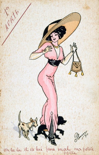 Vintage franskt vykort, 1900-talet av Unbekannt