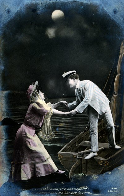 Vintage franskt vykort, c1900 av Unbekannt