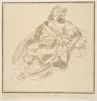 Jungfru och barn, 1775. av Unbekannt