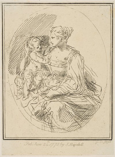 Jungfru och barn, 1775. av Unbekannt