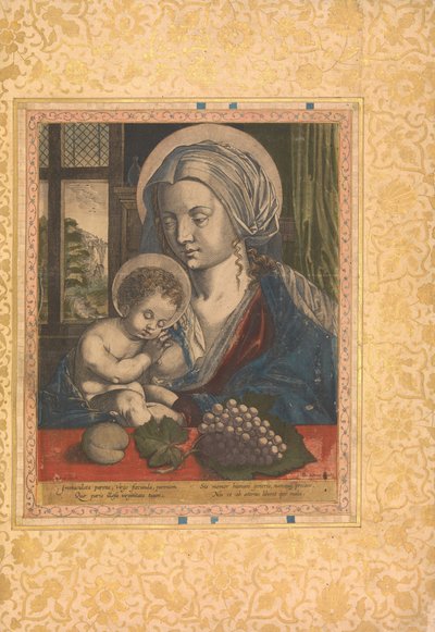 Virgin and Child, Folio från Bellini Album, ca. 1600. av Unbekannt