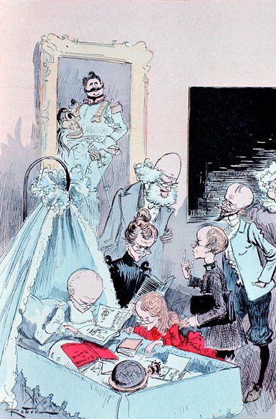Vision om en intellektuell familj på 1950-talet, 1883 av Unbekannt
