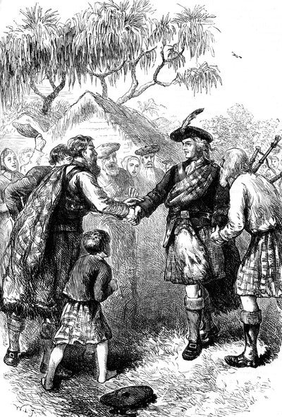 Besök av James Oglethorpe i Highland-kolonin, Georgia, c1730-talet c1880 av Unbekannt