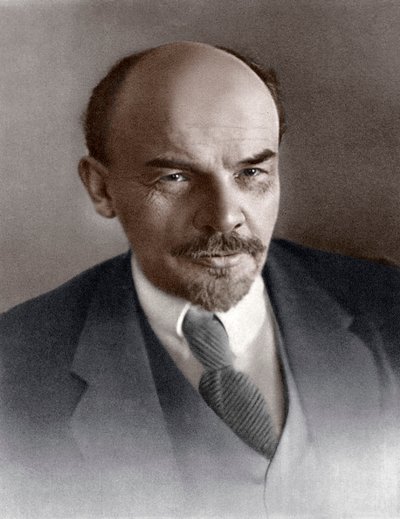 Vladimir Iljitj Uljanov Lenin, rysk bolsjevikrevolutionär, c1917 av Unbekannt