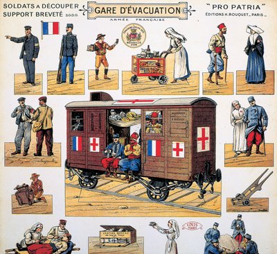 Järnvägsvagn för Röda Korset från första världskriget, c 1916-1918 av Unbekannt