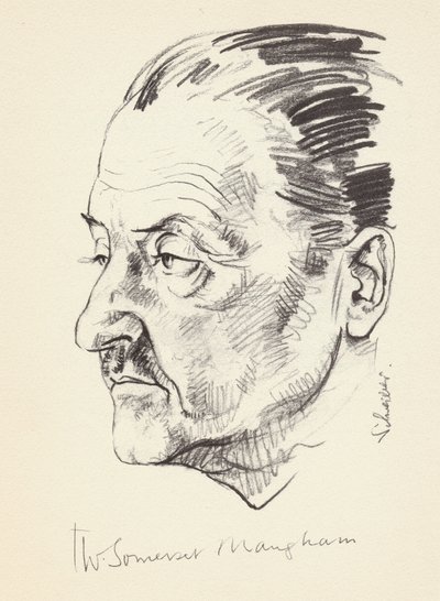 W Somerset Maugham, brittisk författare, c1930-talet av Unbekannt
