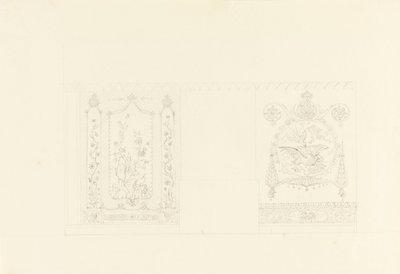 Väggdekoration, blå salong, Royal Pavilion, Brighton av Unbekannt