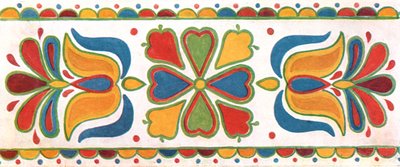 Väggdekoration, Mähren, Tjeckoslovakien, 1928. av Unbekannt