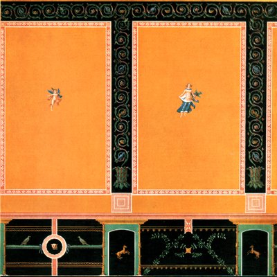Väggdekoration, Pompeji, Italien, 1928. av Unbekannt