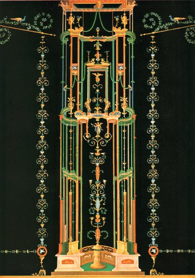 Väggdekoration, Pompeji, Italien, 1928. av Unbekannt