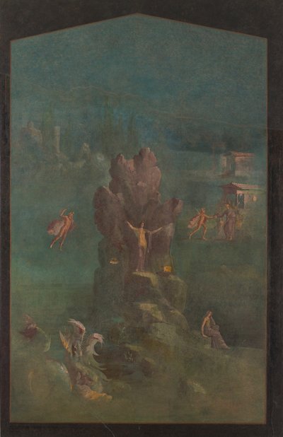 Väggmålning: Perseus och Andromeda i landskap, från kejsarvillan..., 1:a århundradet f.Kr. av Unbekannt