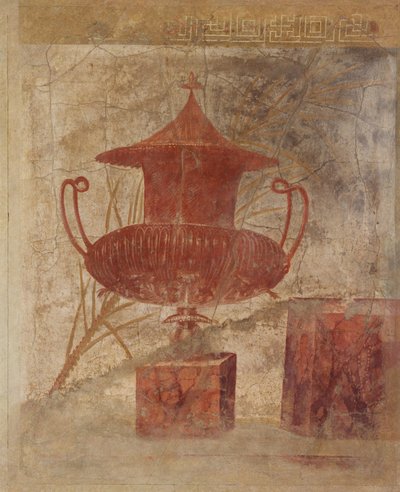 Väggmålningsfragment från peristylen av P. Fannius Synistors villa..., ca. 50-40 f.Kr. av Unbekannt
