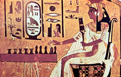 Väggmålning från Nefertaris grav, Thebe, det antika Egypten, 19:e dynastin, 1200-talet f.Kr. av Unbekannt