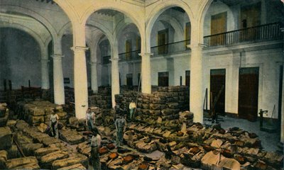 Lager av lövtobak, Havanna, Kuba, c1910-talet av Unbekannt
