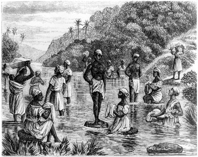 Tvätta kläder, Santo Domingo, 1873 av Unbekannt