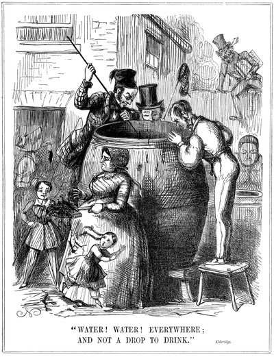 Vatten! Vatten! Överallt och inte en droppe att dricka, 1849 av Unbekannt