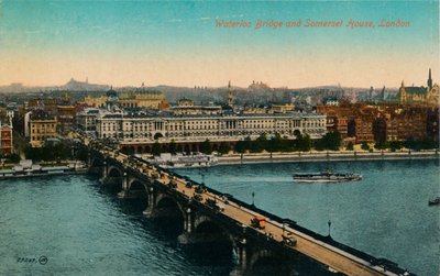 Waterloo Bridge och Somerset House, London, c1910. av Unbekannt