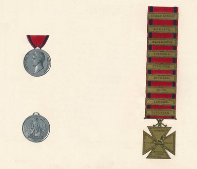 Waterloo & militärtjänstmedalj 1793-1814, c1800-talet av Unbekannt