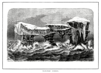 Vågburna isberg, 1877 av Unbekannt