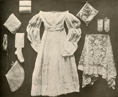 Bröllopsdräkt för Miss Sara Hayes, från Philadelphia, c1750, 1937. av Unbekannt