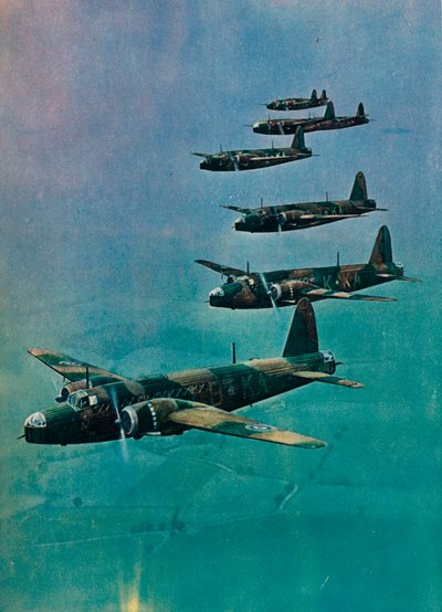 Wellington-Bomber in Formation, 1940 von Unbekannt